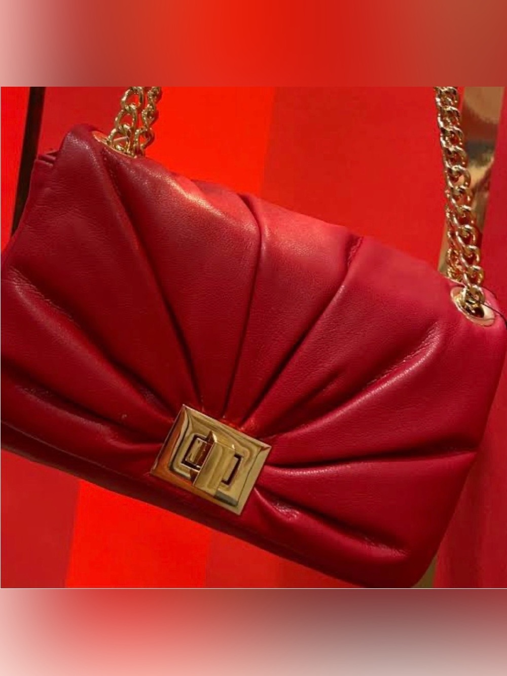 I.N.C. Ajae Small Puff Shoulder Bag Red Pepper NWT